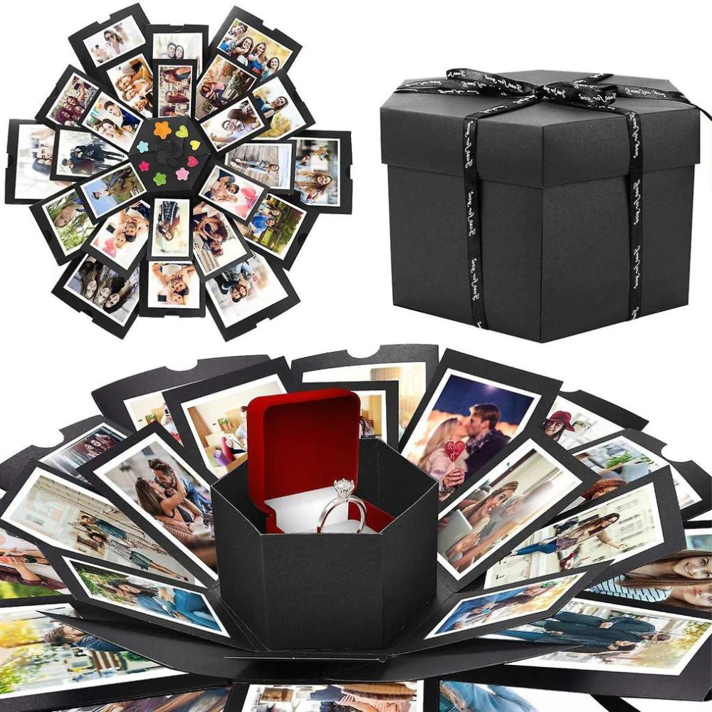 Cutie exploziva FOTO hexagonala personalizata cu 25 poze
