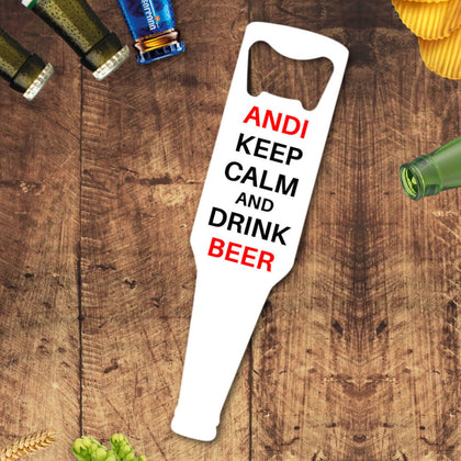 Desfacator de bere personalizat - Keep Calm - Revelarta.ro