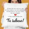 Perna personalizata cu mesaj - Te iubesc - Revelarta.ro