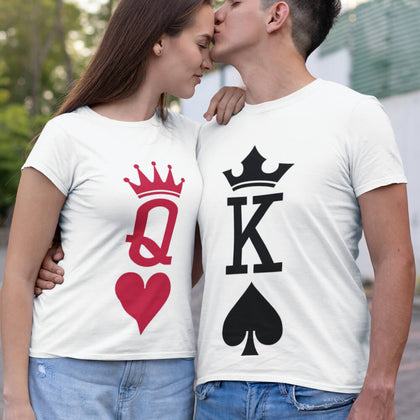 Set Tricouri personalizate de cuplu - King & Queen - Revelarta.ro