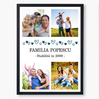 Tablou personalizat de familie cu 4 poze - Revelarta.ro