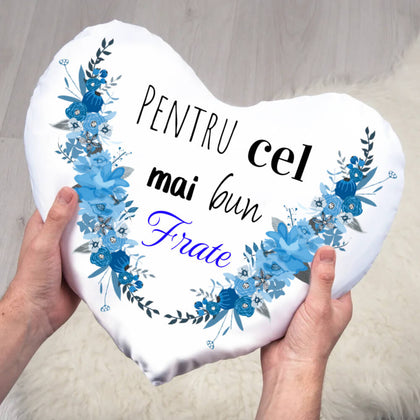 Perna personalizata in forma de inima cu mesaj pentru frate