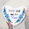 Perna personalizata in forma de inima cu mesaj pentru frate