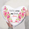 Perna personalizata in forma de inima cu mesaj pentru sora