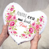 Set 2 Perne personalizate in forma de inima cu mesaj pentru fini