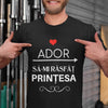 Set 2 Tricouri personalizate cuplu - Ador sa-mi rasfat printesa