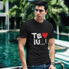 Set 2 Tricouri personalizate negre de cuplu - Te iubesc