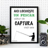 Tablou personalizat cu text - Aici locuieste un pescar