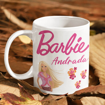 Cana Barbie cu nume pentru copii - Revelarta.ro