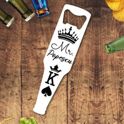 Desfacator de bere personalizat cu text - Mr - Revelarta.ro