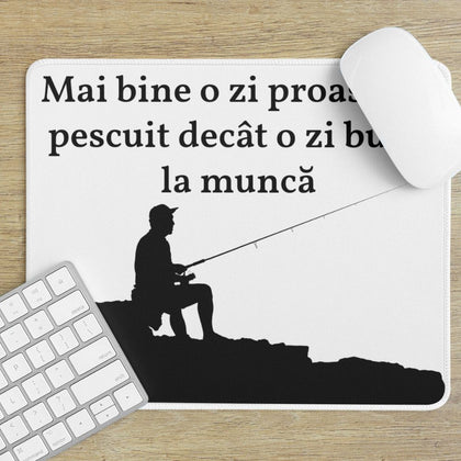 Mouse pad personalizat cu text pentru pescari - Revelarta.ro