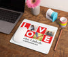 Mousepad personalizat cu 4 poze si text - LOVE - Revelarta.ro