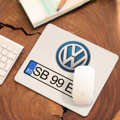 Mousepad personalizat cu numar auto - Audi, BMW, VW, etc - Revelarta.ro