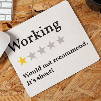 Mousepad personalizat cu text - Working review - Revelarta.ro