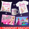 Pachet gaming Barbie 5 produse - Tricou + Cana + Puzzle + Mousepad + Perna - Revelarta.ro