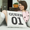 Set 2 Perne personalizate cuplu - Queen & King - Revelarta.ro