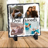 Placa de ardezie personalizata cu 4 poze - Best Friends - Revelarta.ro