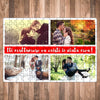 Puzzle personalizat cu 4 poze si text 29x19 cm - Revelarta.ro