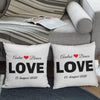 Set 2 Perne personalizate cu text de cuplu - Love - Revelarta.ro
