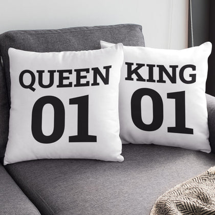 Set 2 Perne personalizate cuplu - Queen & King - Revelarta.ro