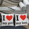 Set 2 Perne personalizate cuplu - I Love My Boy & Girl - Revelarta.ro