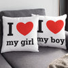 Set 2 Perne personalizate cuplu - I Love My Boy & Girl - Revelarta.ro