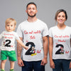 Set 3 Tricouri personalizate de familie aniversare 1 si 2 ani - Revelarta.ro