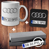 Set cadou personalizat Cana auto + Suport cana + Breloc auto personalizat - Revelarta.ro