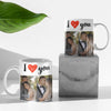 Set cadou personalizat pentru iubit/iubita - 2 Perne + 2 Cani personalizate - I love you - Revelarta.ro