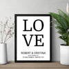 Tablou personalizat cu nume si mesaj - LOVE - Revelarta.ro