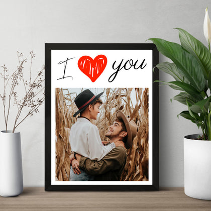 Tablou personalizat cu o poza - I love you - Revelarta.ro