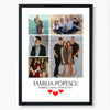 Tablou personalizat de familie cu 5 poze si mesaj - Revelarta.ro