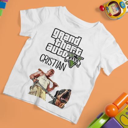 Tricou GTA cu nume pentru copii - Revelarta.ro