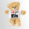 Ursulet de plus personalizat cu poza si text - I love you - Revelarta.ro
